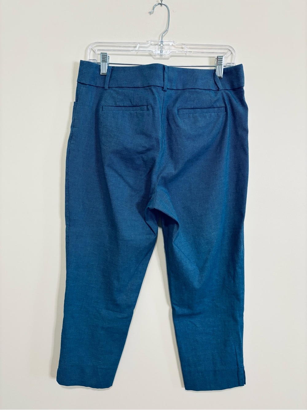 LOFT Navy Tailored High-Rise Cropped Pants - Picture 4 of 6